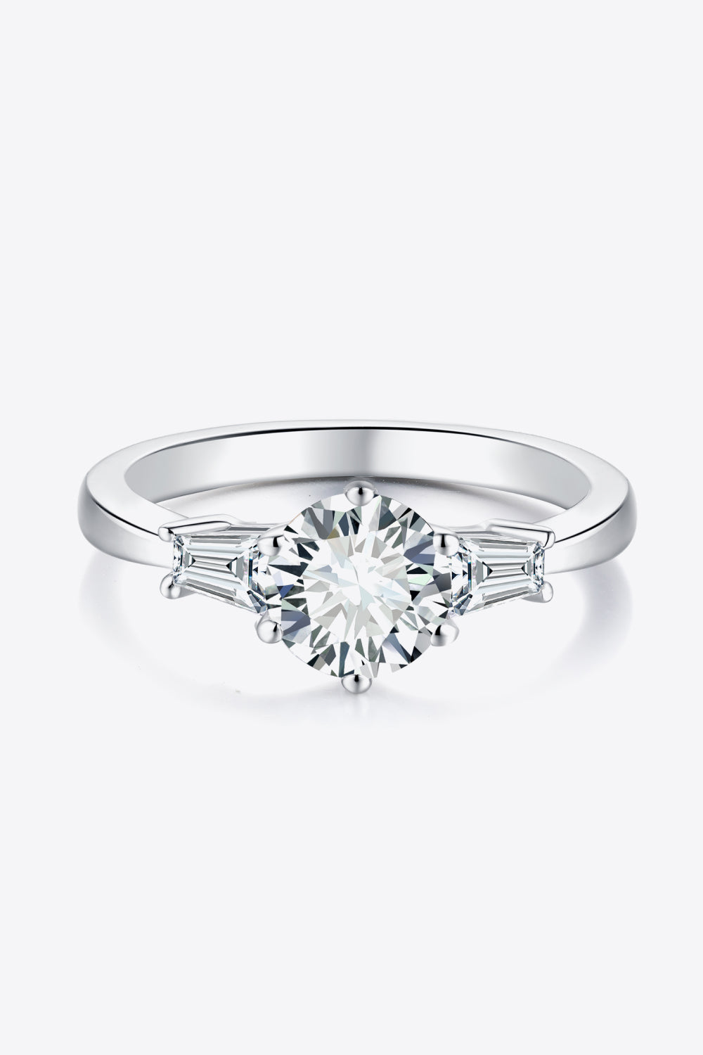 Loyal Love 1 carat moissanite platinum-plated ring - Trendy Troop
