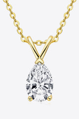 1.5 Carat Moissanite Teardrop Necklace | 925 Sterling Silver