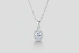 1 Carat Moissanite Pendant Necklace | 925 Sterling Silver