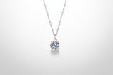 1 Carat Moissanite 925 Sterling Silver Necklace
