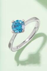 1 Carat Moissanite Solitaire Ring - D Color VVS1 925 Sterling Silve