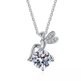 1 Carat Moissanite Pendant Necklace - 925 Sterling Silver