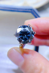 5 Carat Moissanite Solitaire Ring - 925 Sterling Silver