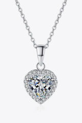 1ct Heart Moissanite Ring | 925 Sterling Silver