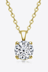 1ct Moissanite Chain-Link Necklace | 925 Sterling Silver