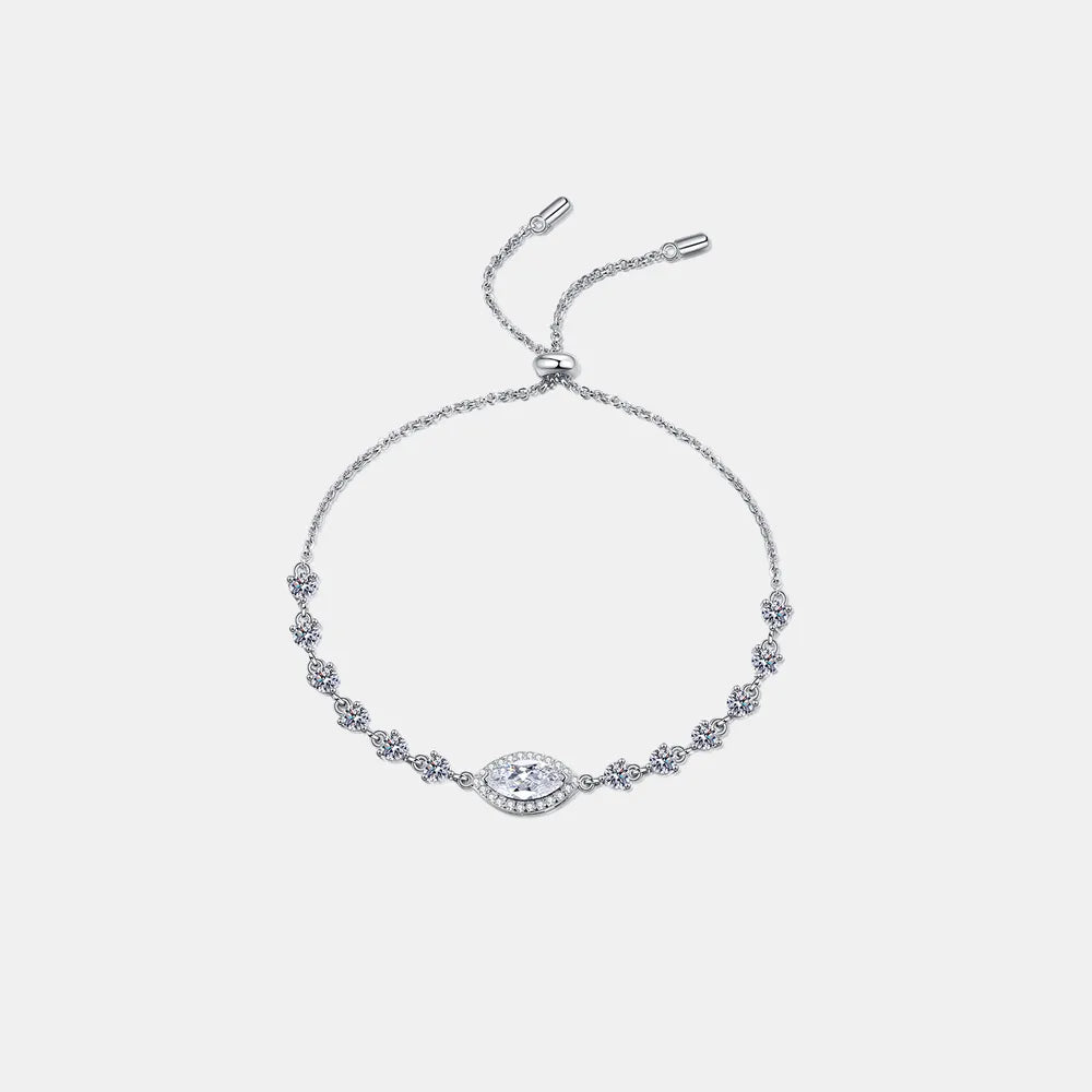 1 carat moissanite bracelet in 925 sterling silver minimalist chain design