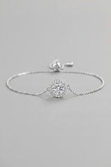 1 Carat Moissanite Bracelet | Rhodium-Plated 925 Sterling Silver