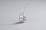 1 Carat Moissanite Geometric Pendant Necklace | 925 Sterling Silver Rose Gold & Platinum Plated