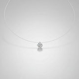 1 Carat Moissanite Necklace | 925 Sterling Silver with Adjustable Chain