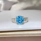 3 Carat Moissanite Oval 925 Sterling Silver Ring