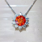 5 Carat Moissanite 925 Sterling Silver Pendant Necklace