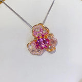 2 Carat Moissanite Solitaire Pendant Necklace - 925 Sterling Silver Platinum Plated