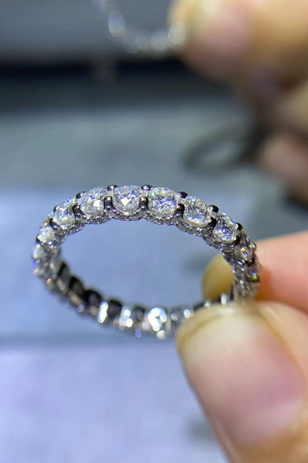 1.5 carat moissanite ring bold and sparkling design - Trendy Troop