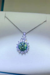 3 Carat Moissanite Solitaire Pendant Necklace - 925 Sterling Silver
