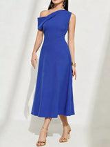 One-Shoulder Midi Dress
