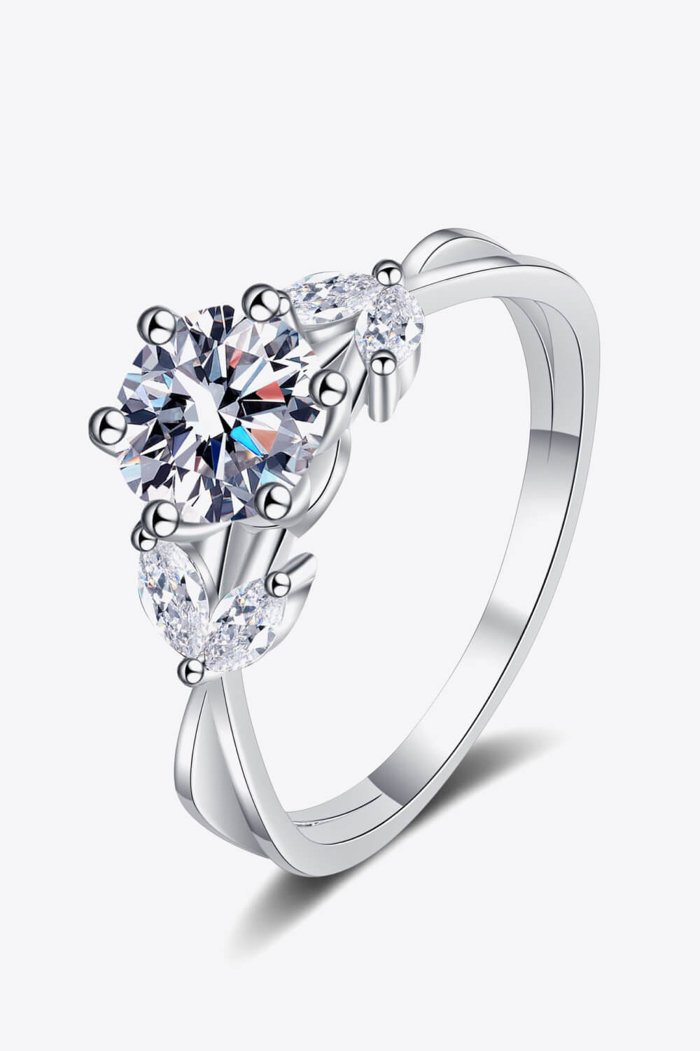 1 carat moissanite come with me ring elegant brilliant design - Trendy Troop