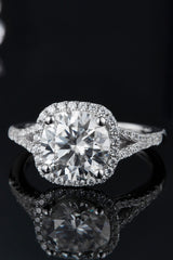 3 Carat Moissanite Halo Ring for Women | 925 Sterling Silver
