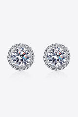 2 Carat Moissanite 925 Sterling Silver Stud Earrings