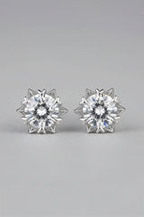 4 Carat Moissanite Stud Earrings | Platinum-Plated 925 Sterling Silver
