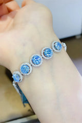 5ct Moissanite 925 Sterling Silver Bracelet | Platinum Plated