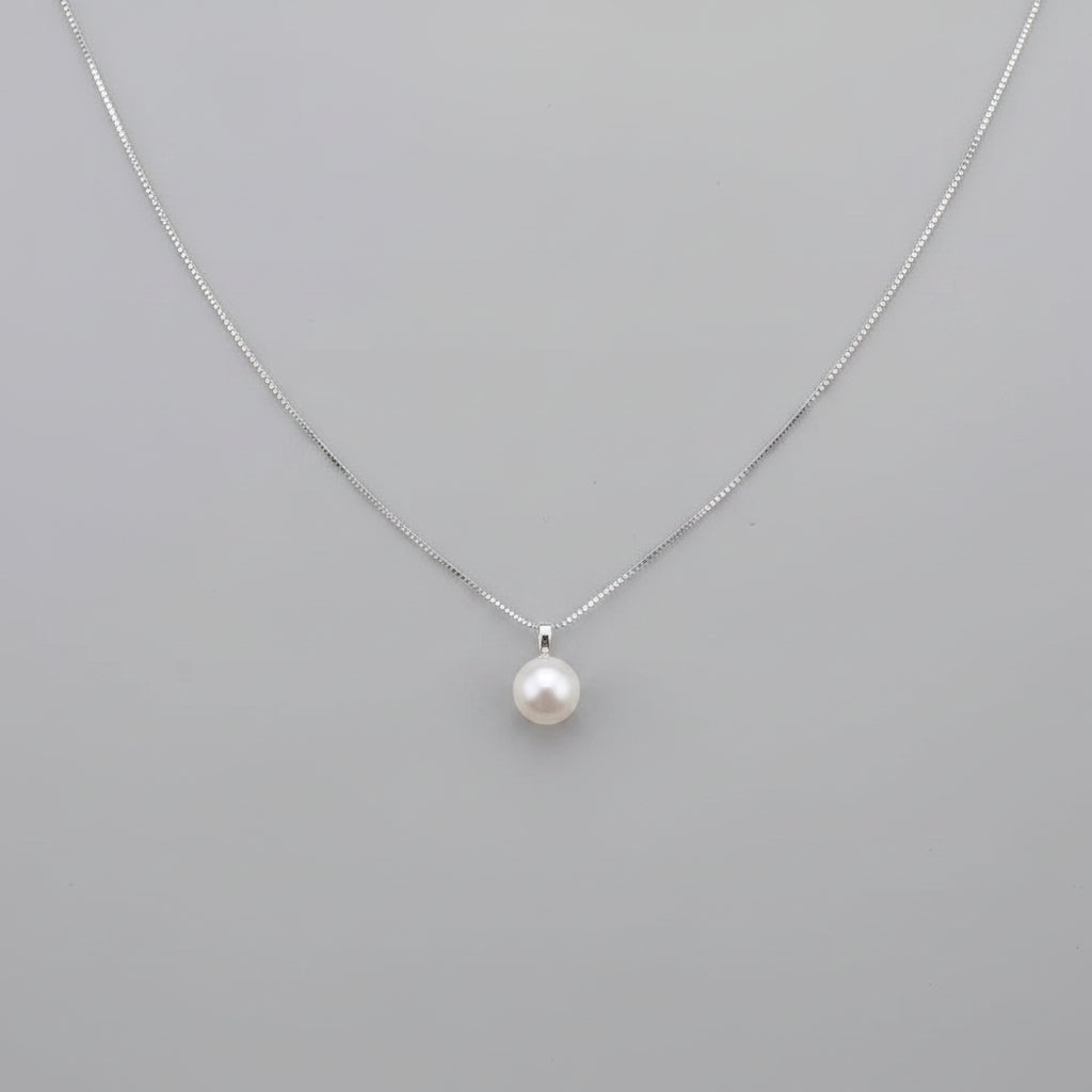 925 sterling silver freshwater pearl necklace elegant choker design - Trendy Troop