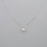 925 Sterling Silver Freshwater Pearl Necklace - Elegant 15.7" Chok