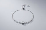 1ct Moissanite 925 Sterling Silver Minimalist Bracelet | Platinum Plated