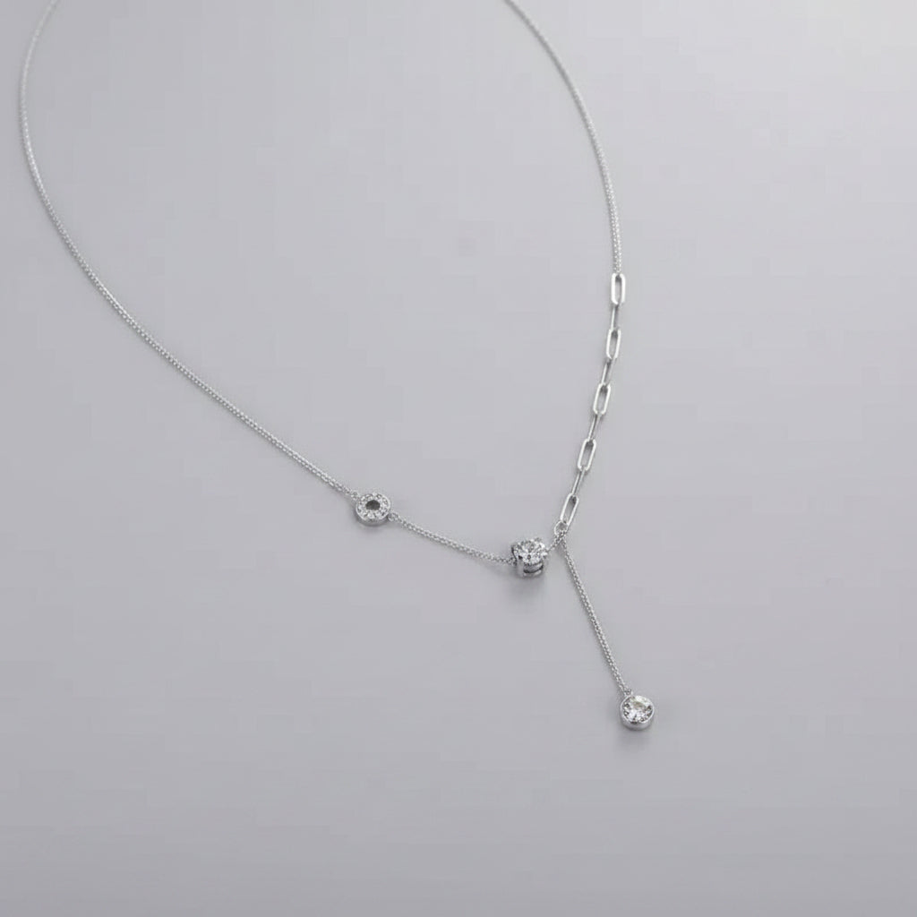 Minimalist silver jewelry featuring a 15.7-inch real sterling silver chain