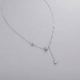 925 Sterling Silver Pendant Necklace - Minimalist 15.7" Adjustable Chain