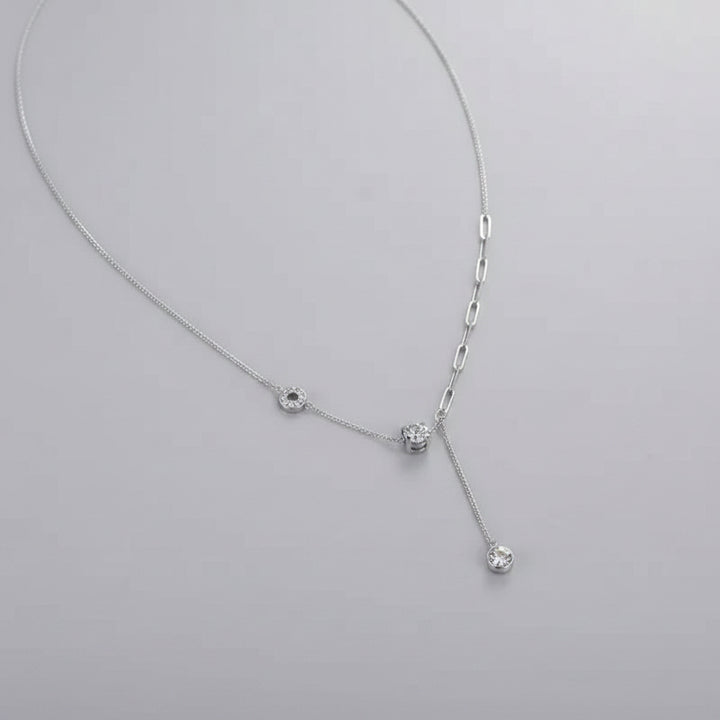 Minimalist silver jewelry featuring a 15.7-inch real sterling silver chain