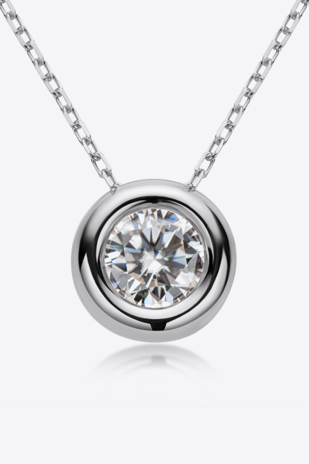 Adored 1 carat moissanite pendant necklace in 925 sterling silver - Trendy Troop