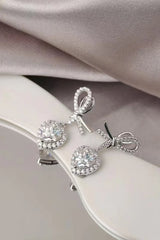 2ct Heart-Shaped Moissanite Stud Earrings | Platinum-Plated 925 Sterling Silver
