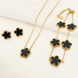 Plum Blossom Five Leaf Jewelry Set