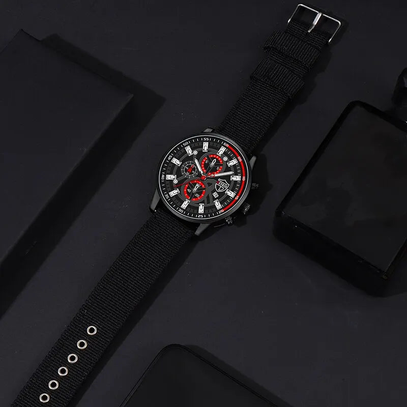 Everyday Nylon Watch and Bracelet Set