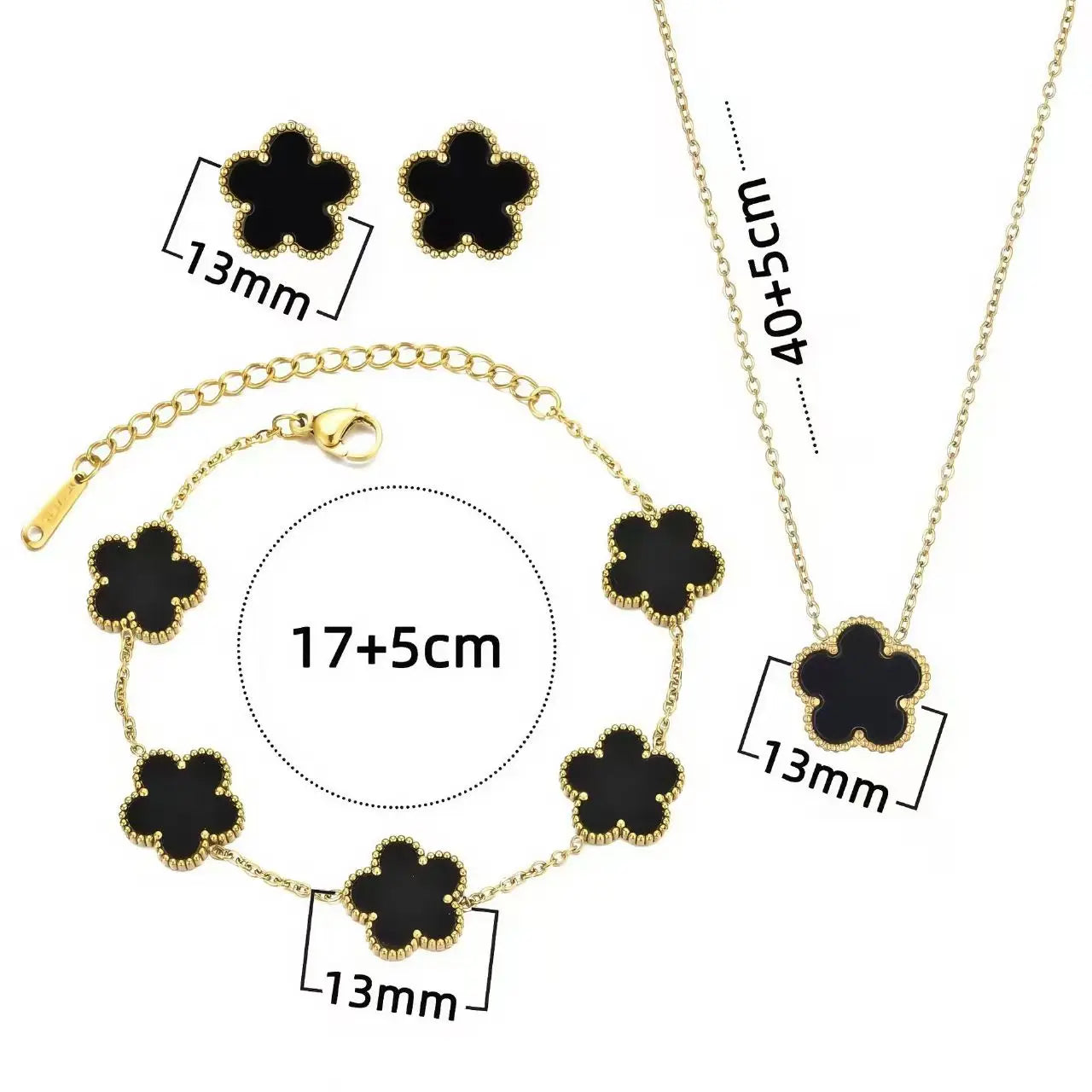 Plum Blossom Five Leaf Jewelry Set