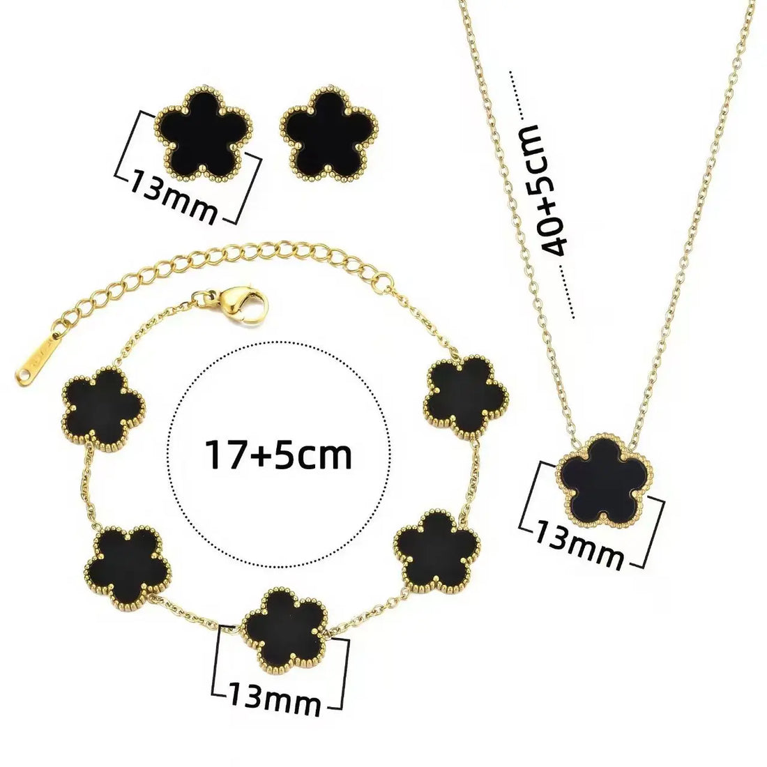 Plum Blossom Five Leaf Jewelry Set